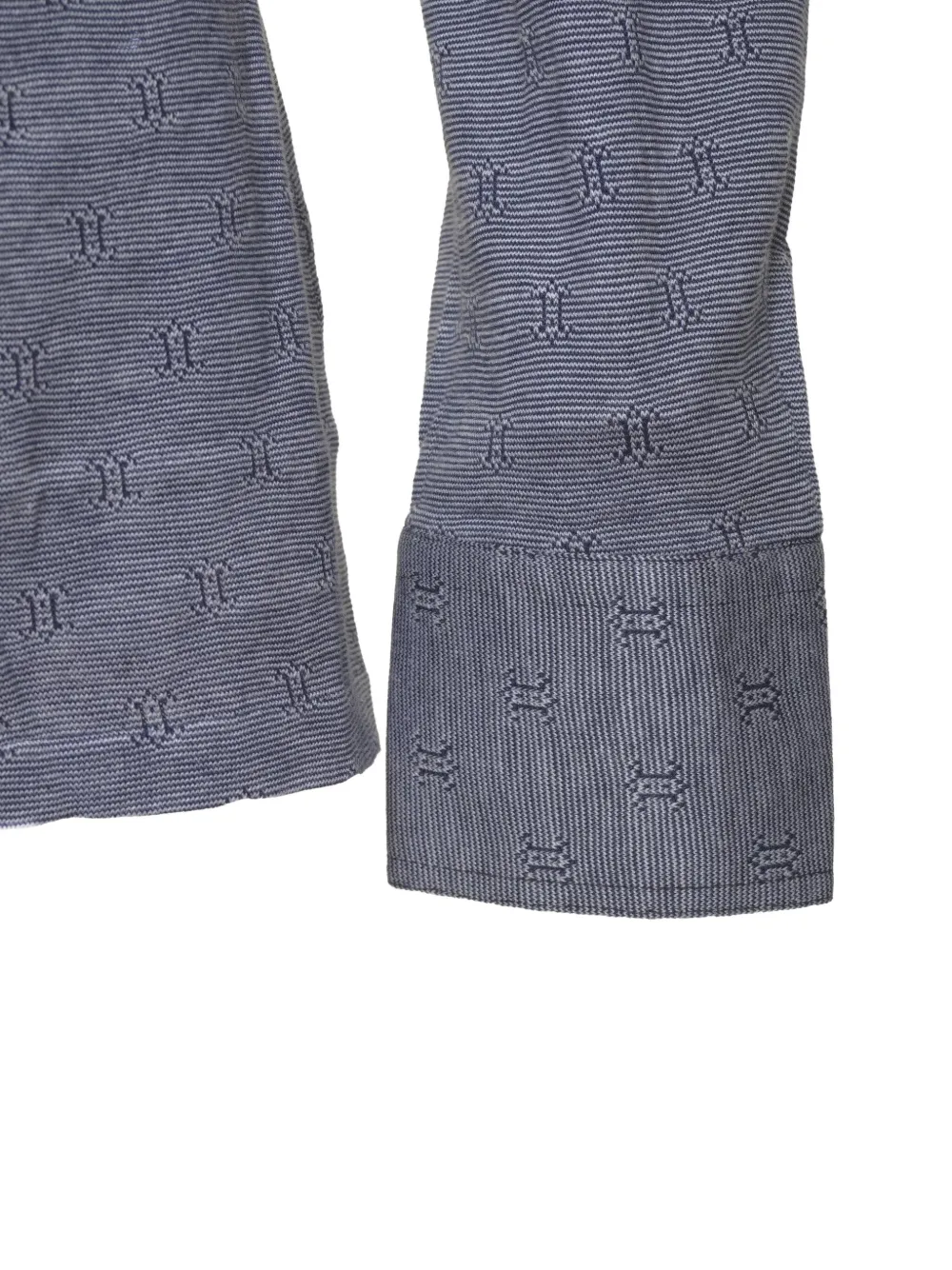 Pre-owned Celine Macadam-pattern Chest-pocket Shirt In Blue