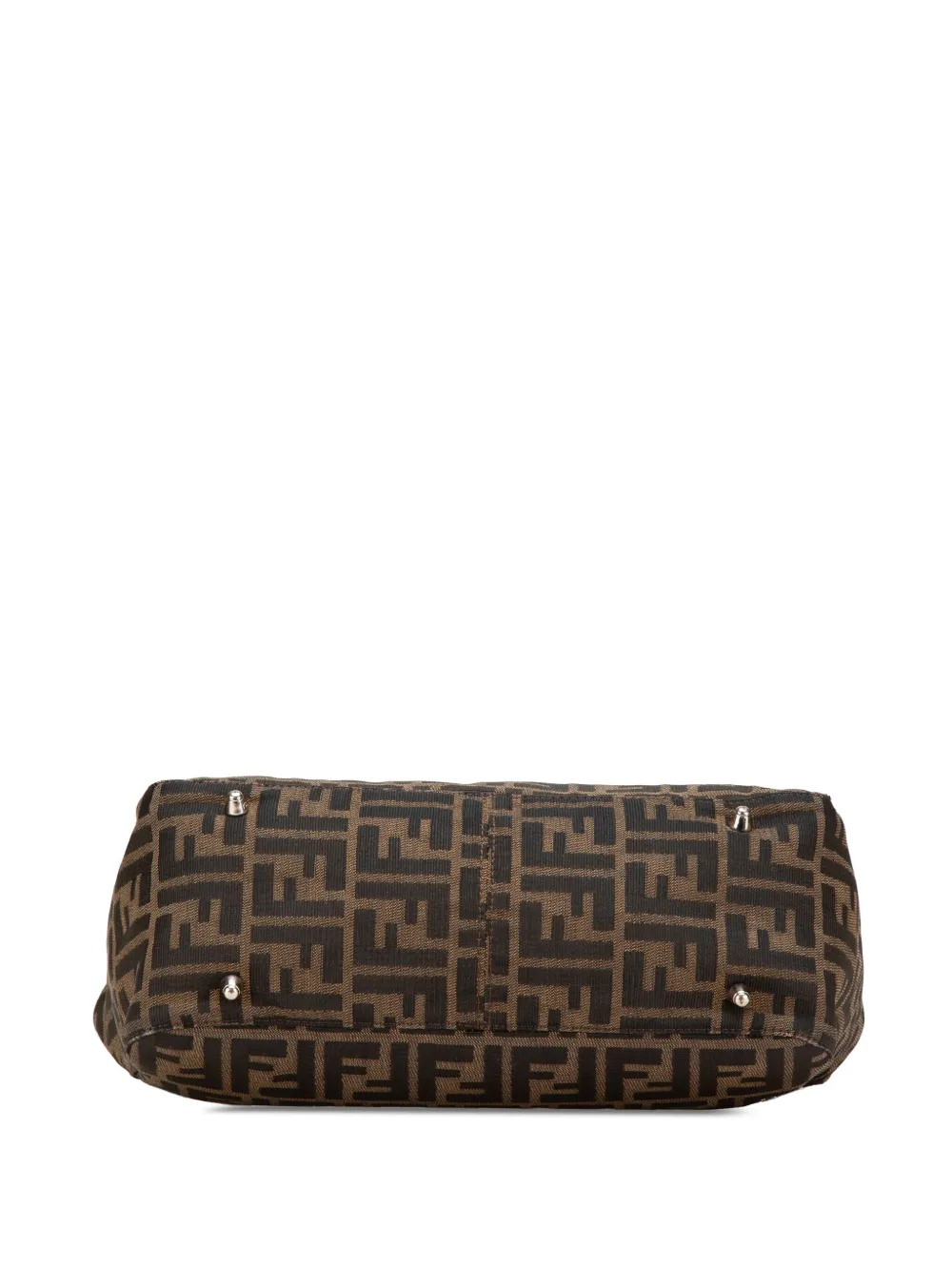 Pre-owned Fendi 2010-2024 Small Zucca Canvas Twins Tote Bag