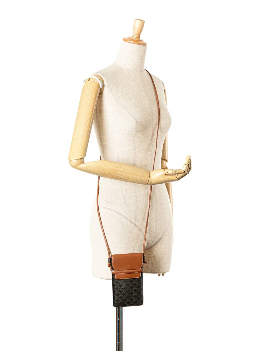 Céline Pre-Owned 2021 Triomphe Coated Canvas Phone Pouch Flap crossbody bag | Pre-Owned | Image 2