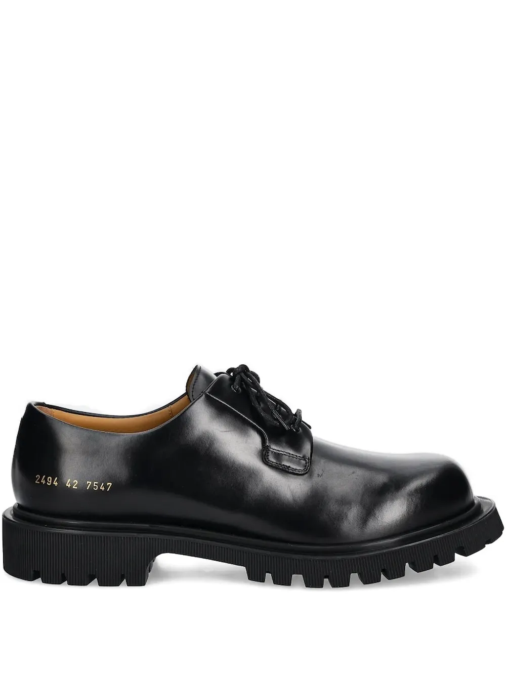 Common Projects leather lace-up derby shoes Black