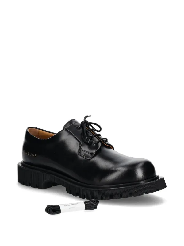 Common Projects Leather lace-up Derby Shoes | Black | FARFETCH