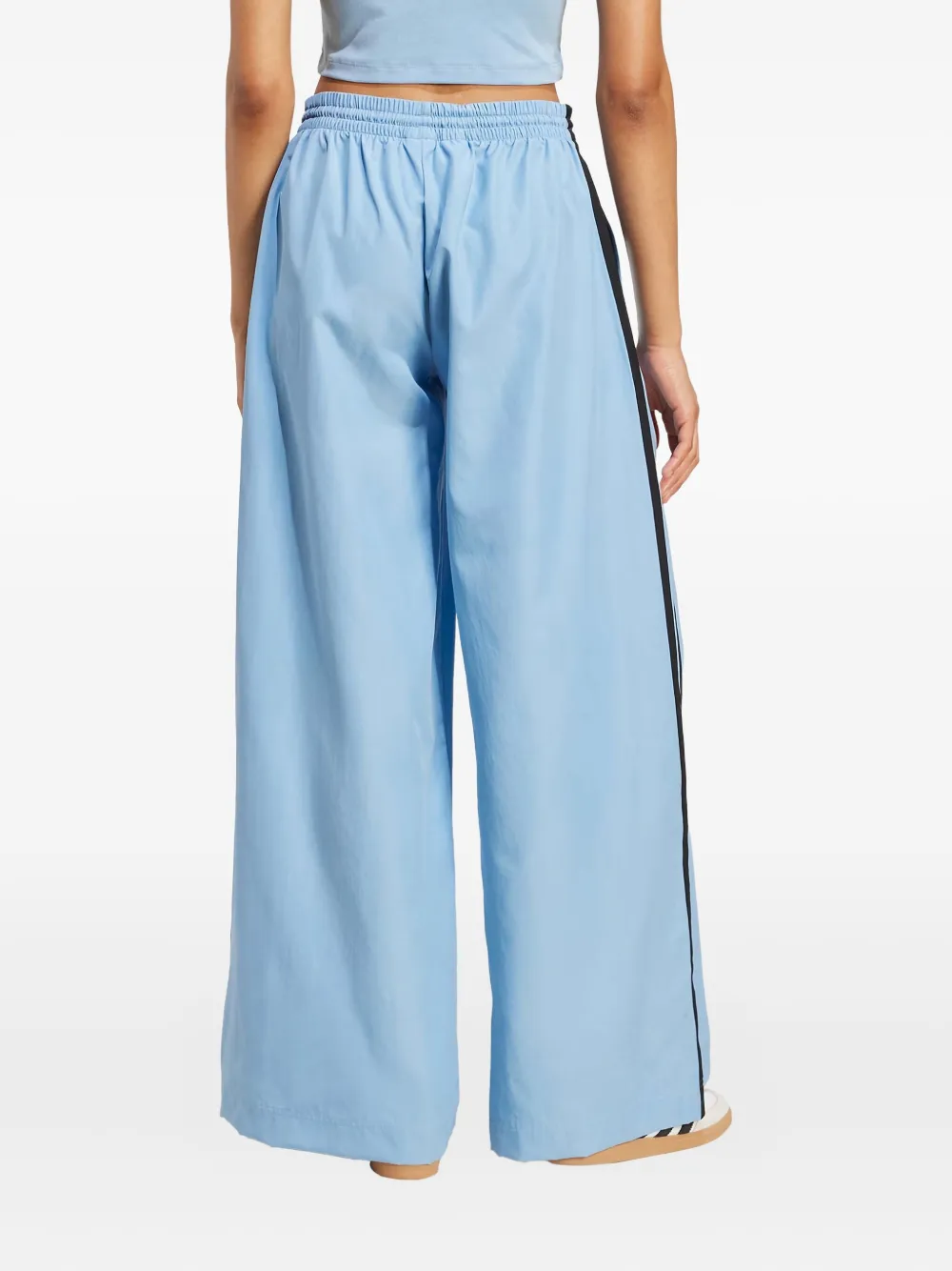 adidas 3-stripes wide-leg trousers Blauw