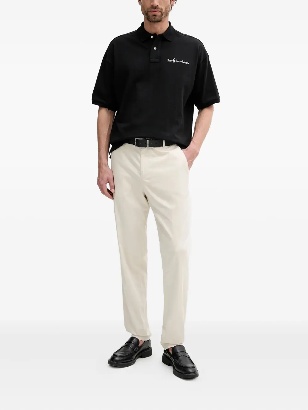 Polo Ralph Lauren embroidered-logo polo shirt - Zwart