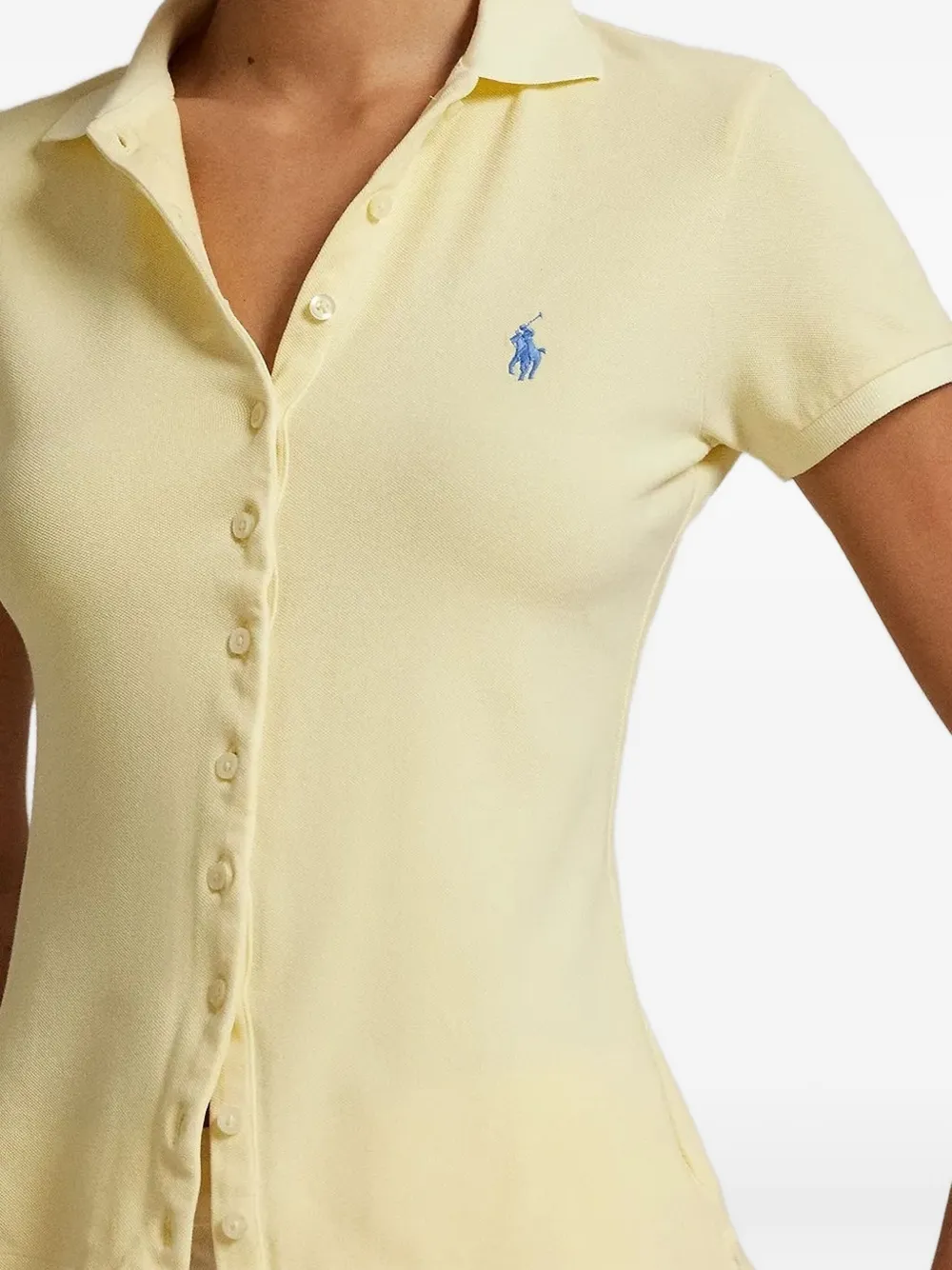 Polo Ralph Lauren Top met korte mouwen en knoop Geel