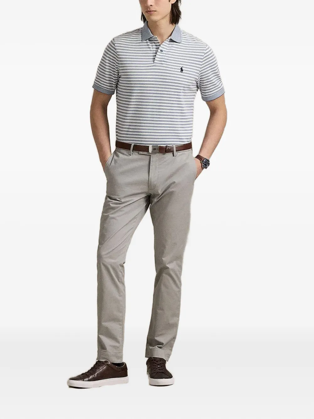 Polo Ralph Lauren striped polo shirt - Grijs