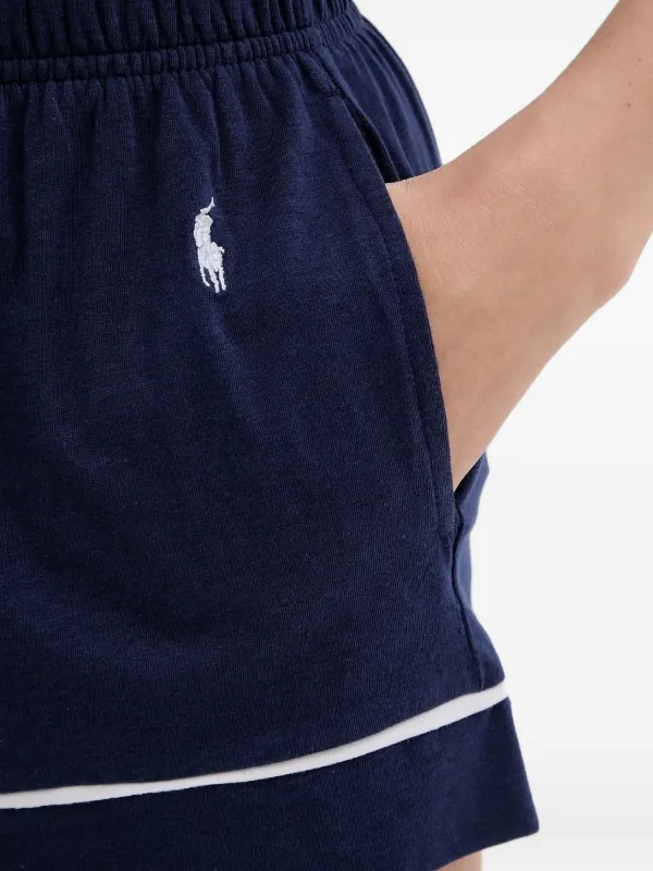 Polo Ralph Lauren piped-trim Pajama Set | Blue | FARFETCH CA