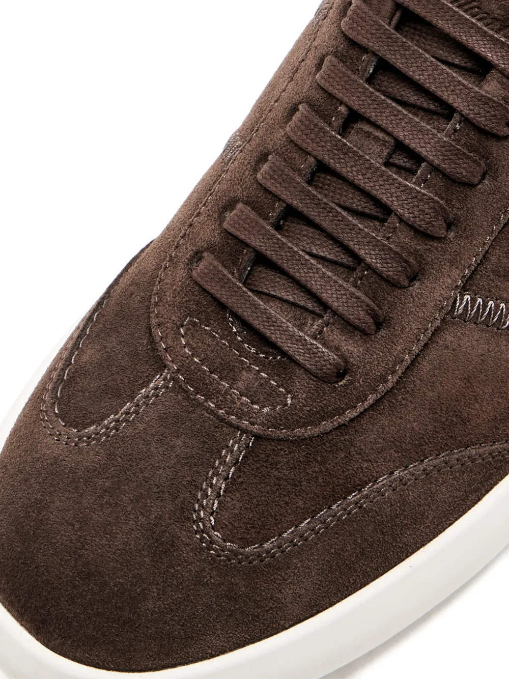 Brioni Suede Lace-up Sneakers In Brown
