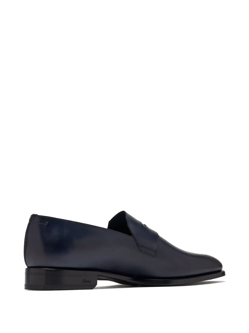 Brioni Geperforeerde leren loafers - Blauw