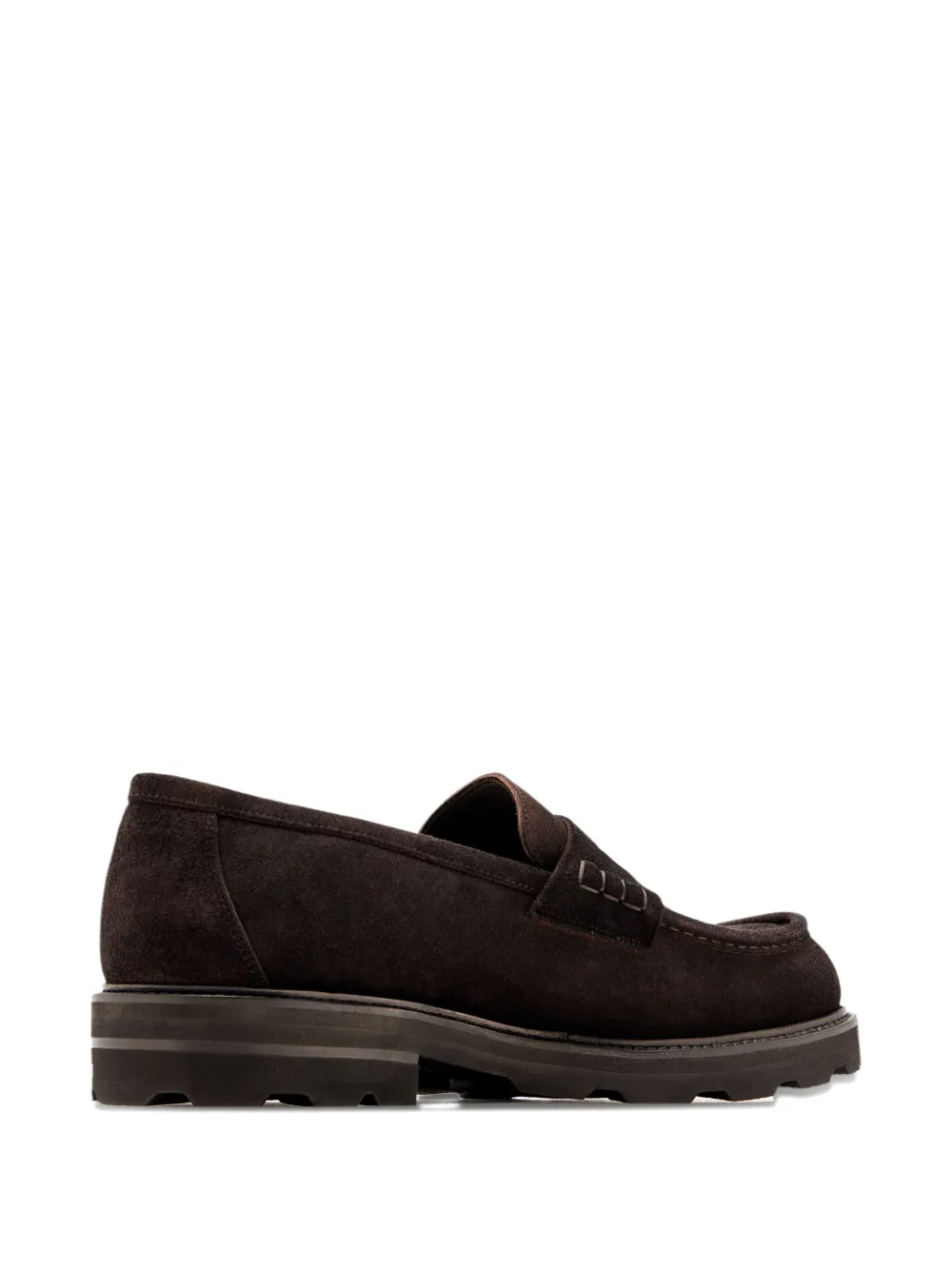 Brioni penny-strap suede loafers - Bruin