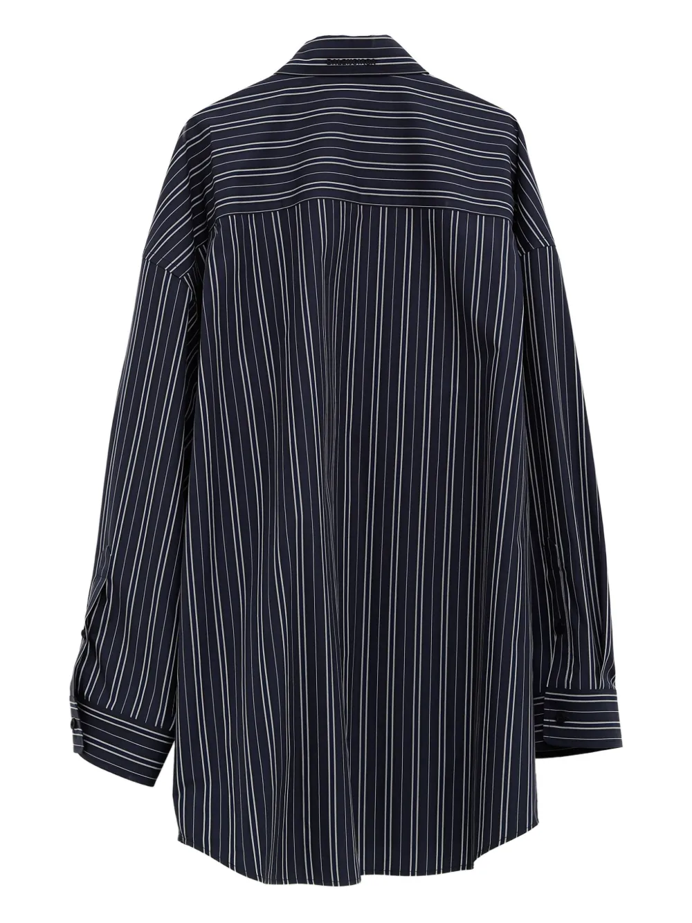 Balenciaga Blouse met krijtstreep en knoopsluiting Blauw