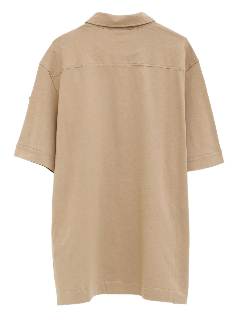 Moncler logo-patch button polo shirt - Beige