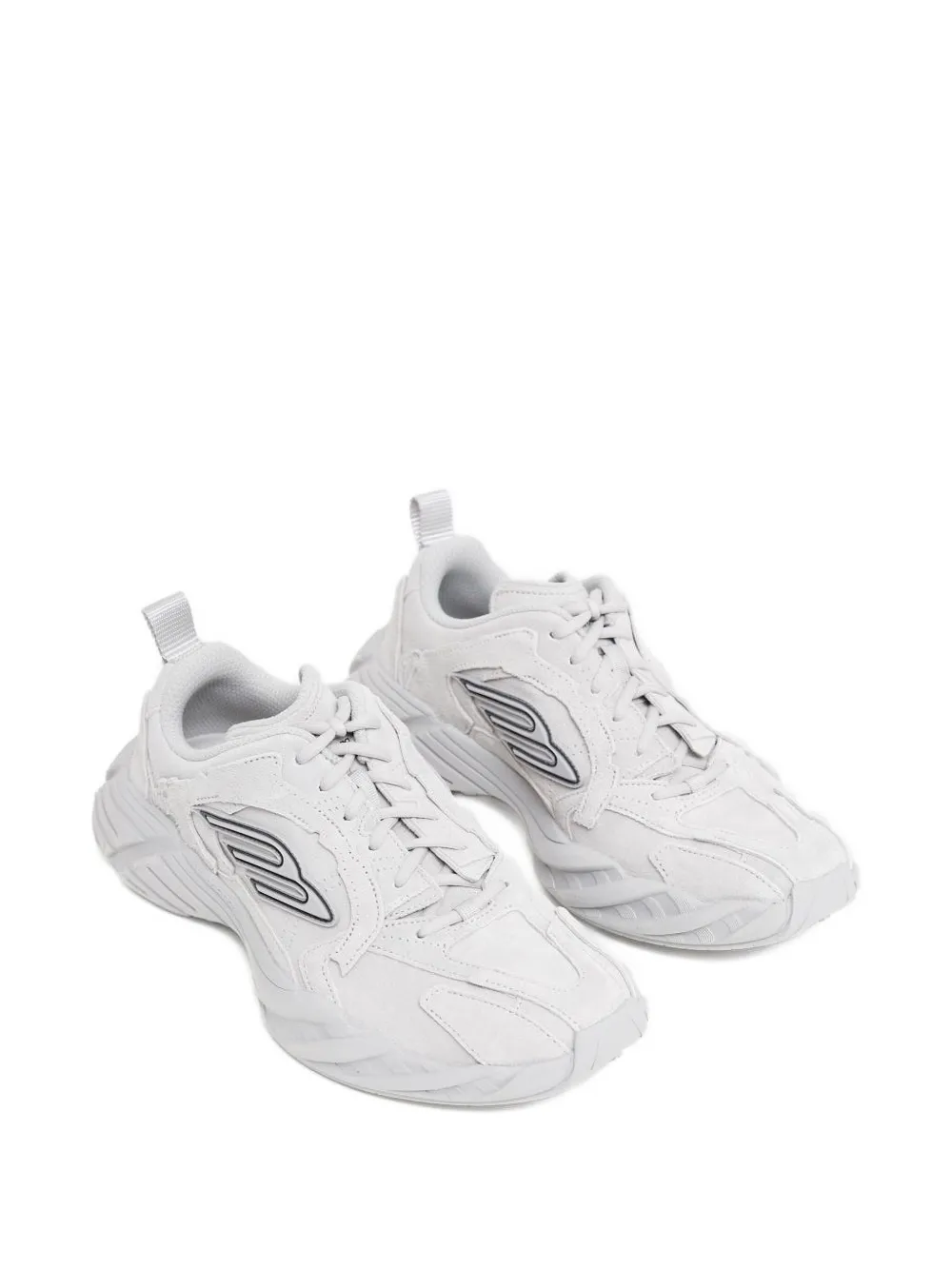 Balenciaga suede logo sneakers White