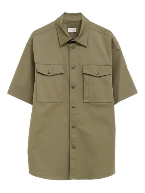Moncler cotton gabardine short-sleeve shirt
