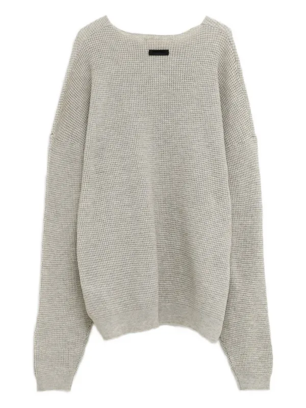 FEAR OF GOD ESSENTIALS waffle-knit Sweater Grey FARFETCH BH