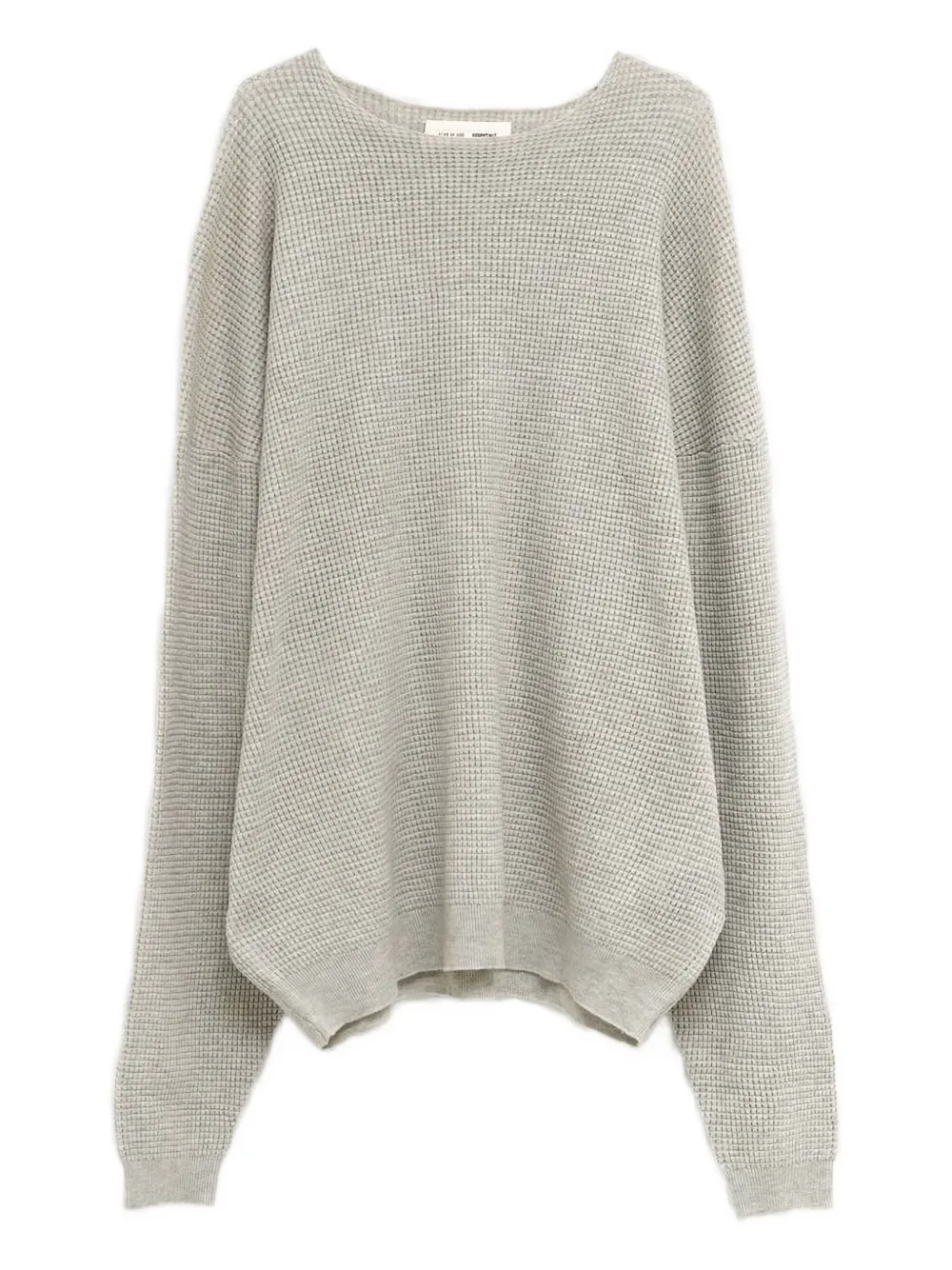 FEAR OF GOD ESSENTIALS suéter de tejido waffle | gris | Image 1