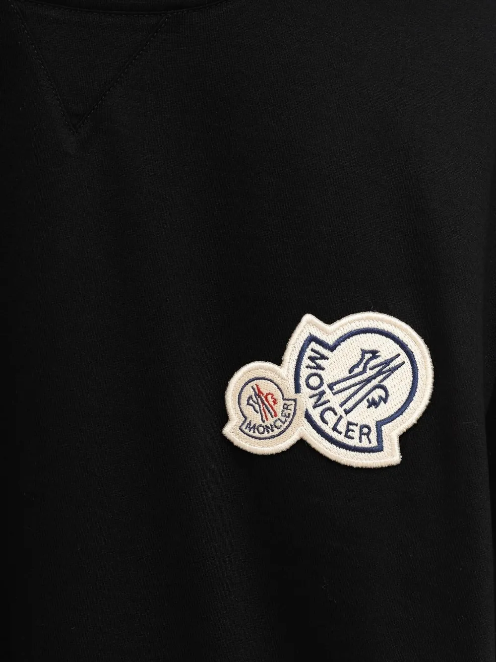 Moncler T-shirt met logo-applicatie Zwart