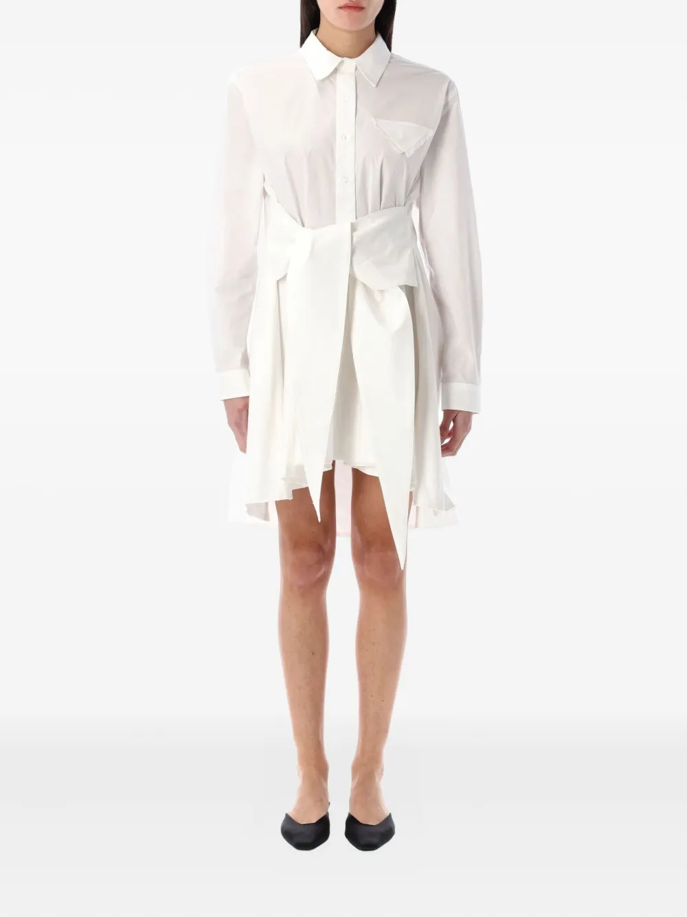 Cypruss asymmetric mini shirt dress