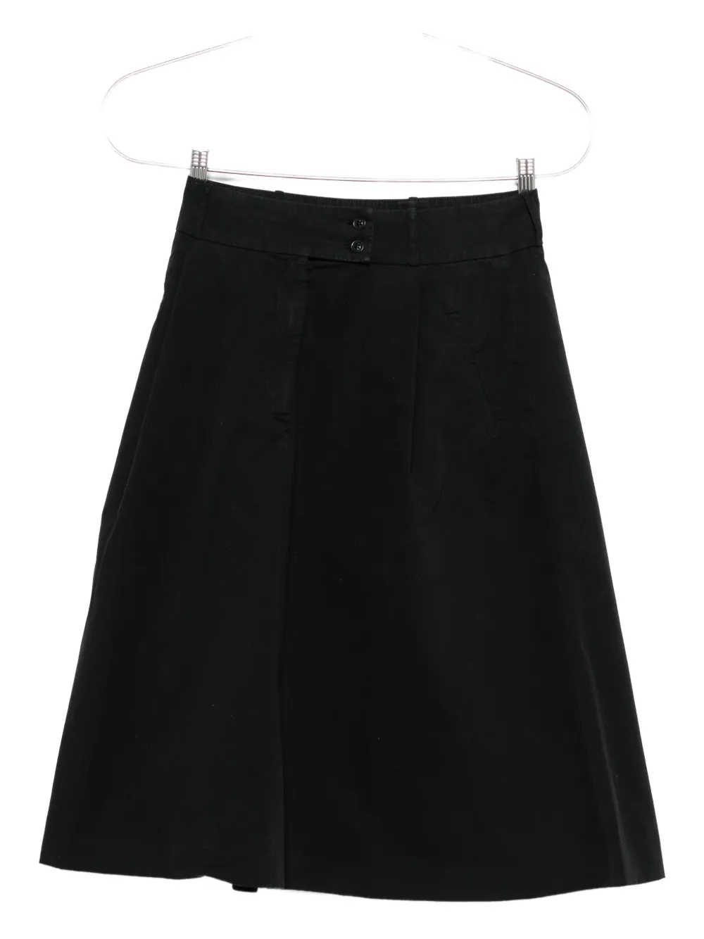 Apc Pleated Cotton Midi Skirt