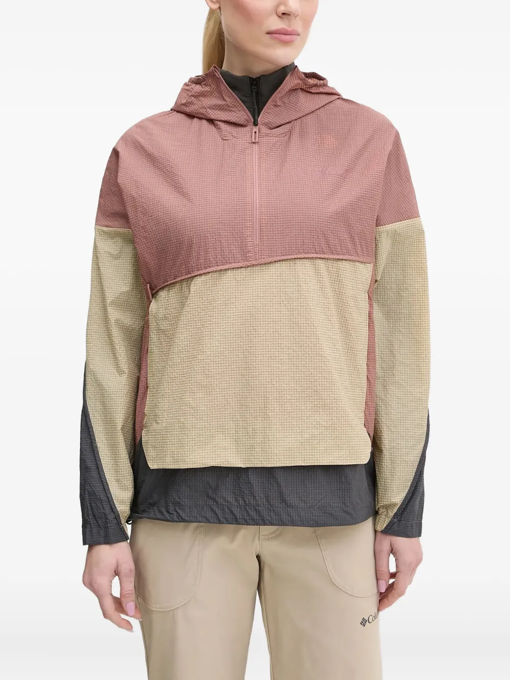 adidas Xploric Wind grid-pattern hooded jacket | Pink | Image 1