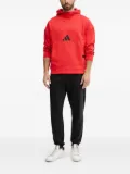 adidas kangaroo-pocket stripe-detail hoodie - Red