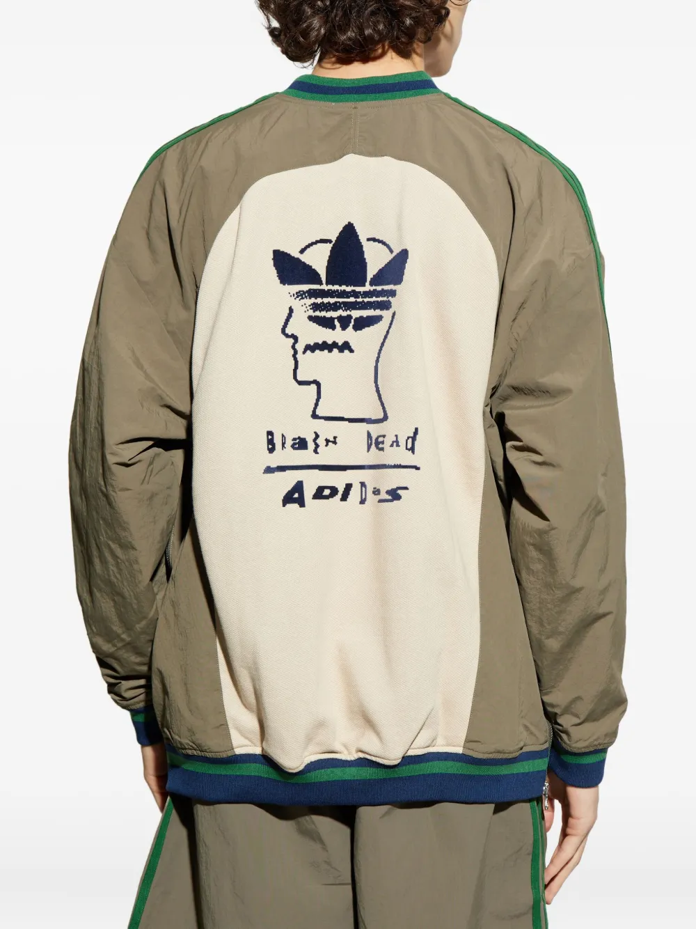 adidas x Brain Dead Originals sweater met colourblocking en logo Groen