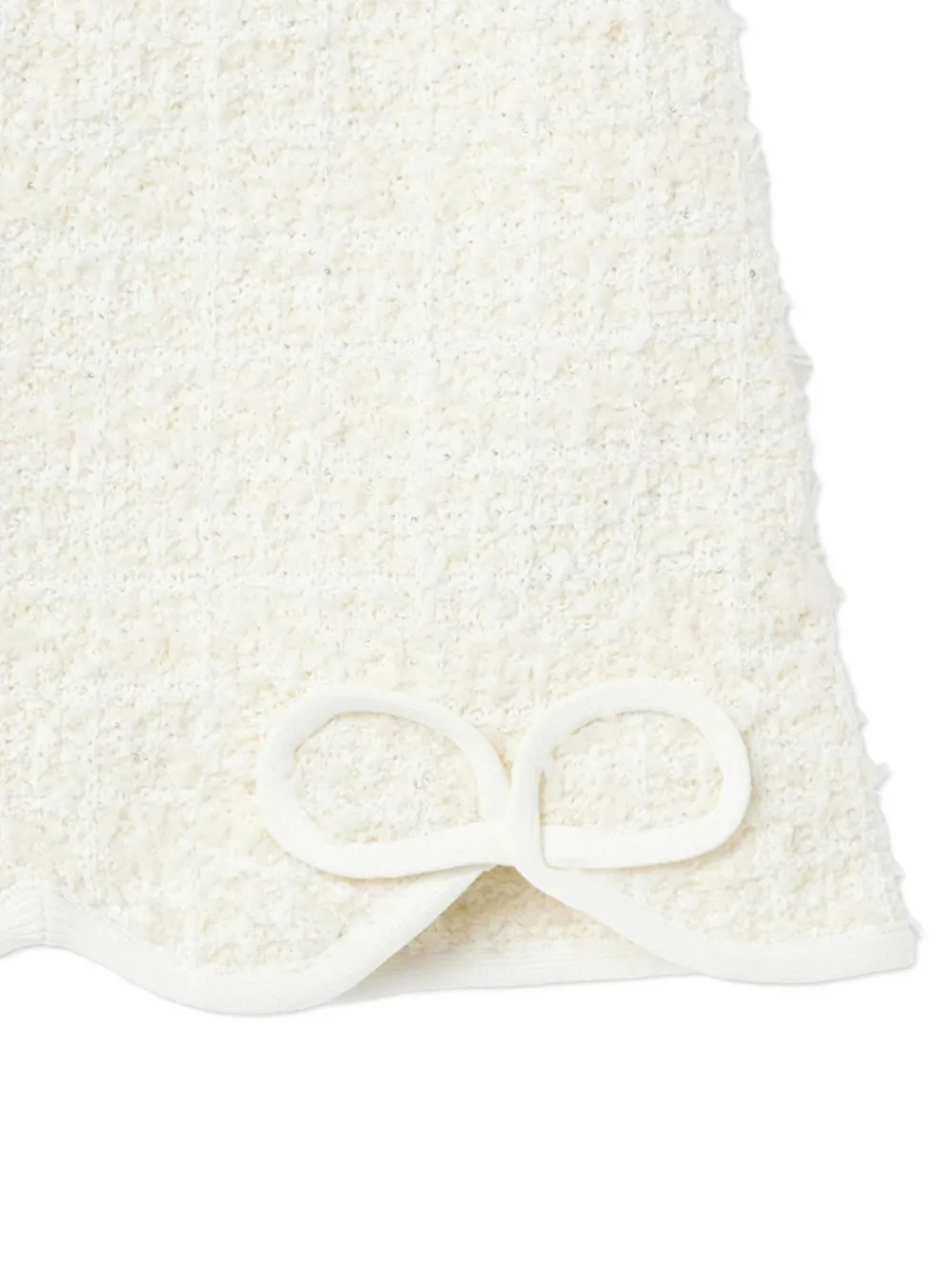 Self-Portrait Kids Rok met strikdetail en textuur Beige