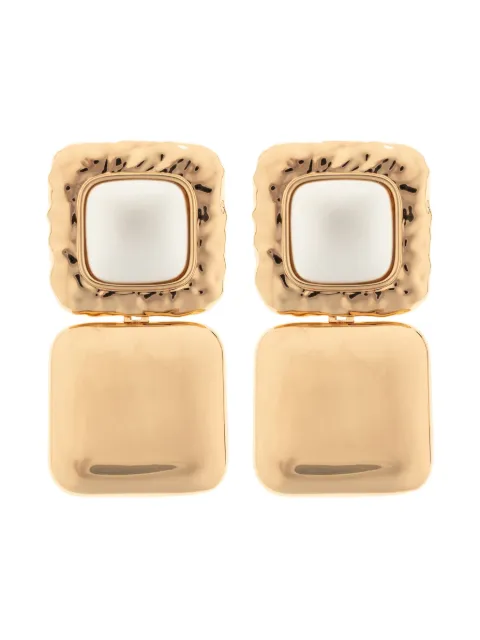 Self-Portrait square drop earrings