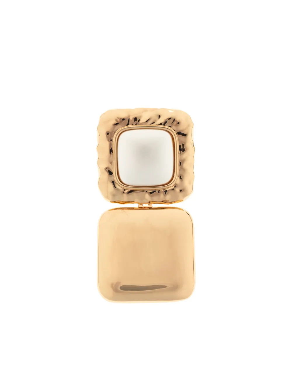 Self-portrait Square Drop Earrings In Gold