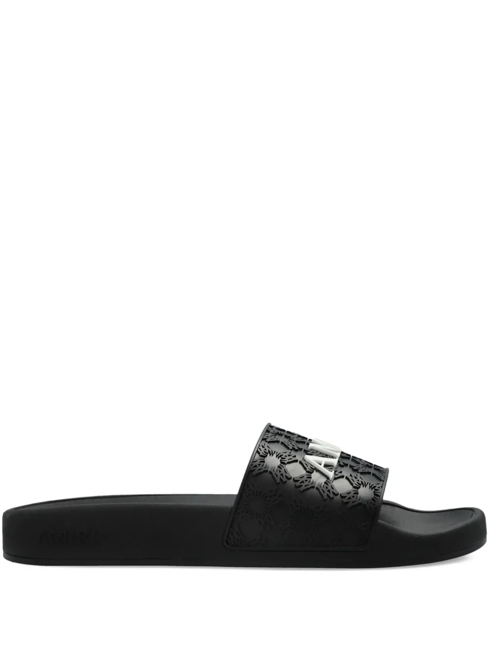 AMIRI MA Quad logo-embossed slides Black