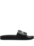 AMIRI MA Quad logo-embossed slides - Black