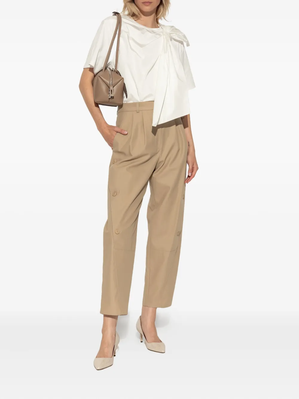 Jimmy Choo Romy metallic leather pointed-toe heels Neutrals