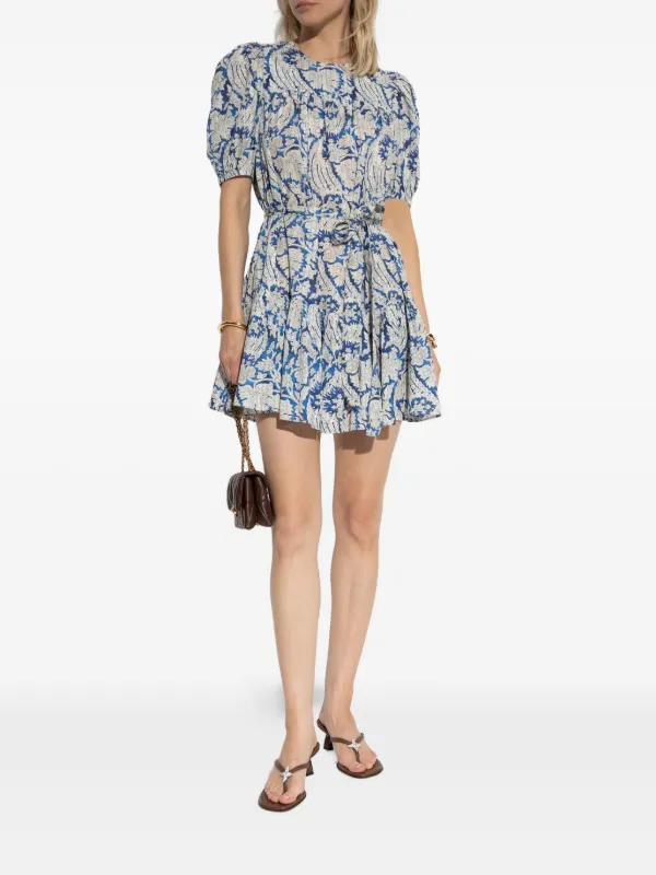 sachin and babi light blue dress Ulla Johnson Florelle Lace Drop-Waist Midi Dress main image 0