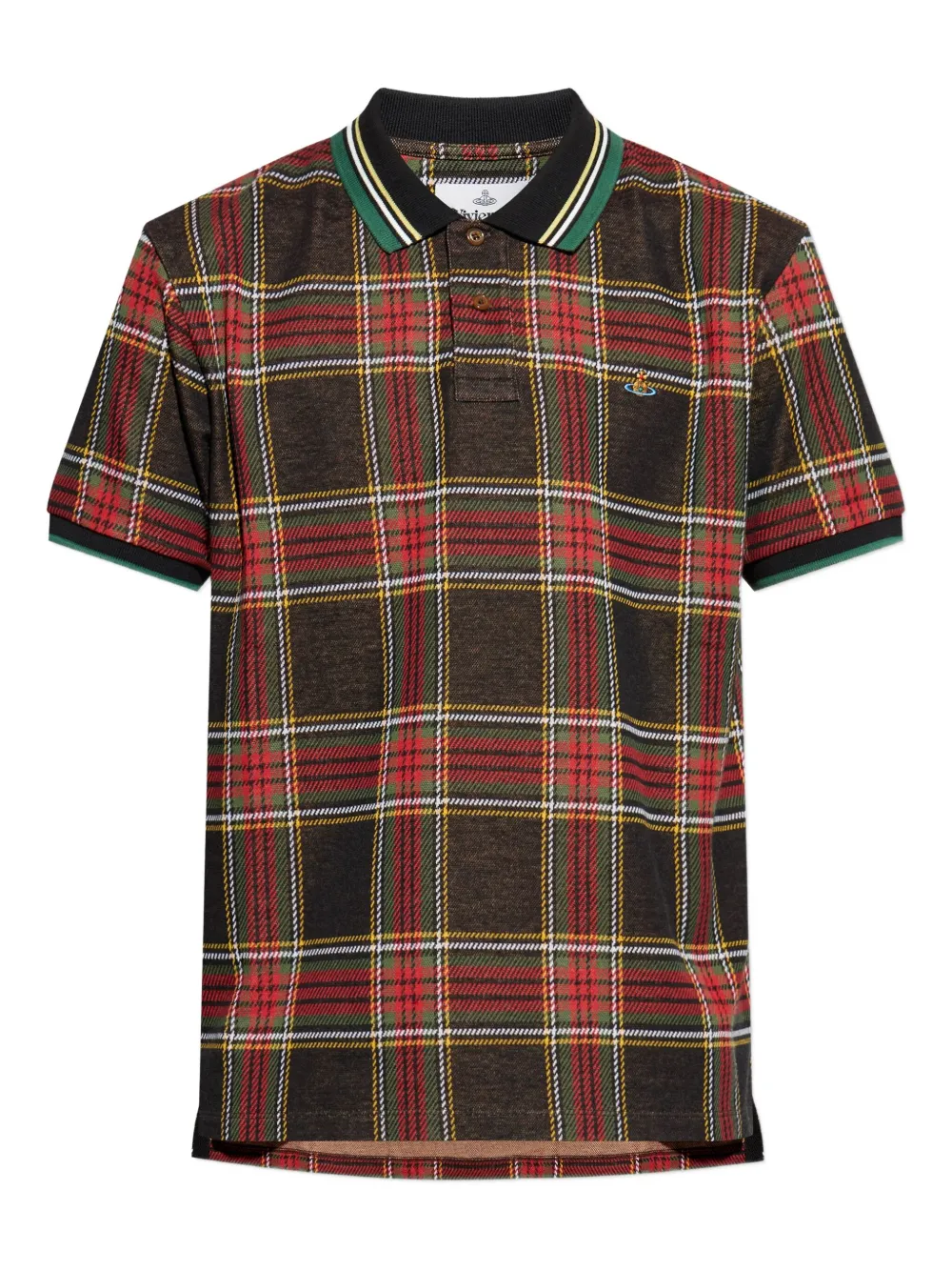 checked polo shirt