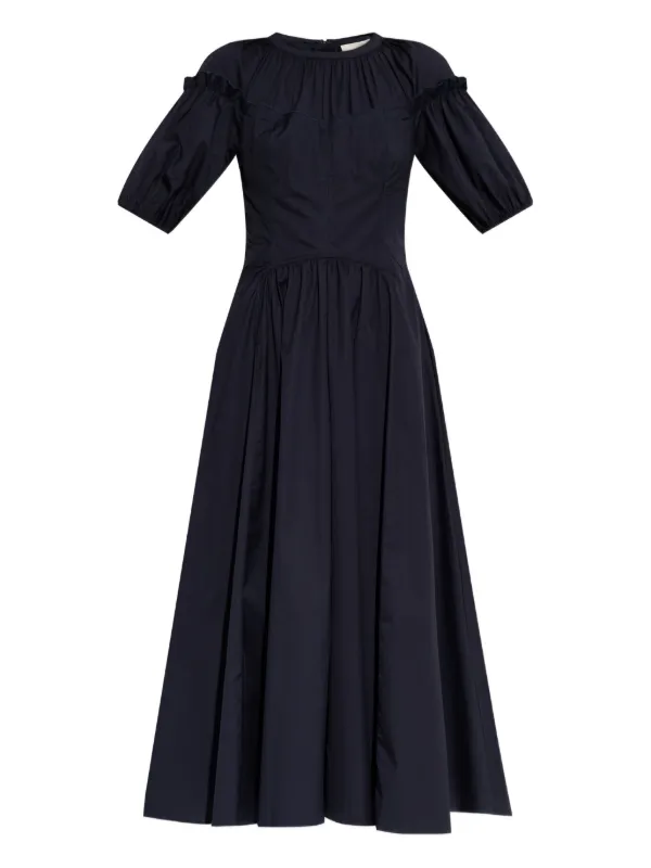 Ulla Johnson Puff-sleeve Midi Dress in Blue