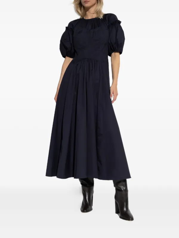 ulla midi dress ALLSAINTS Ulla Square Neck Draped Midi Dress