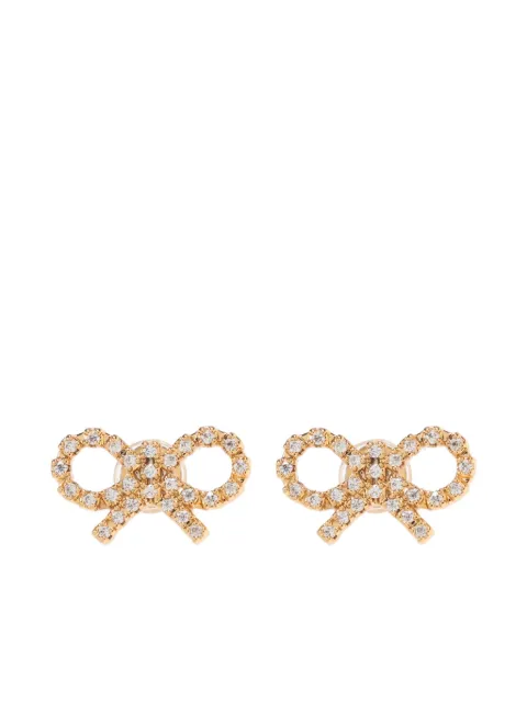 Self-Portrait aretes con forma de moño micro