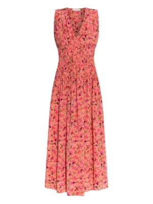 Ulla Johnson Lausanne Floral Midi Dress | White | FARFETCH