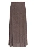 Ulla Johnson lurex midi skirt - Brown