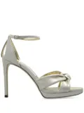 Jimmy Choo 100mm Rosie heeled sandals - Neutrals
