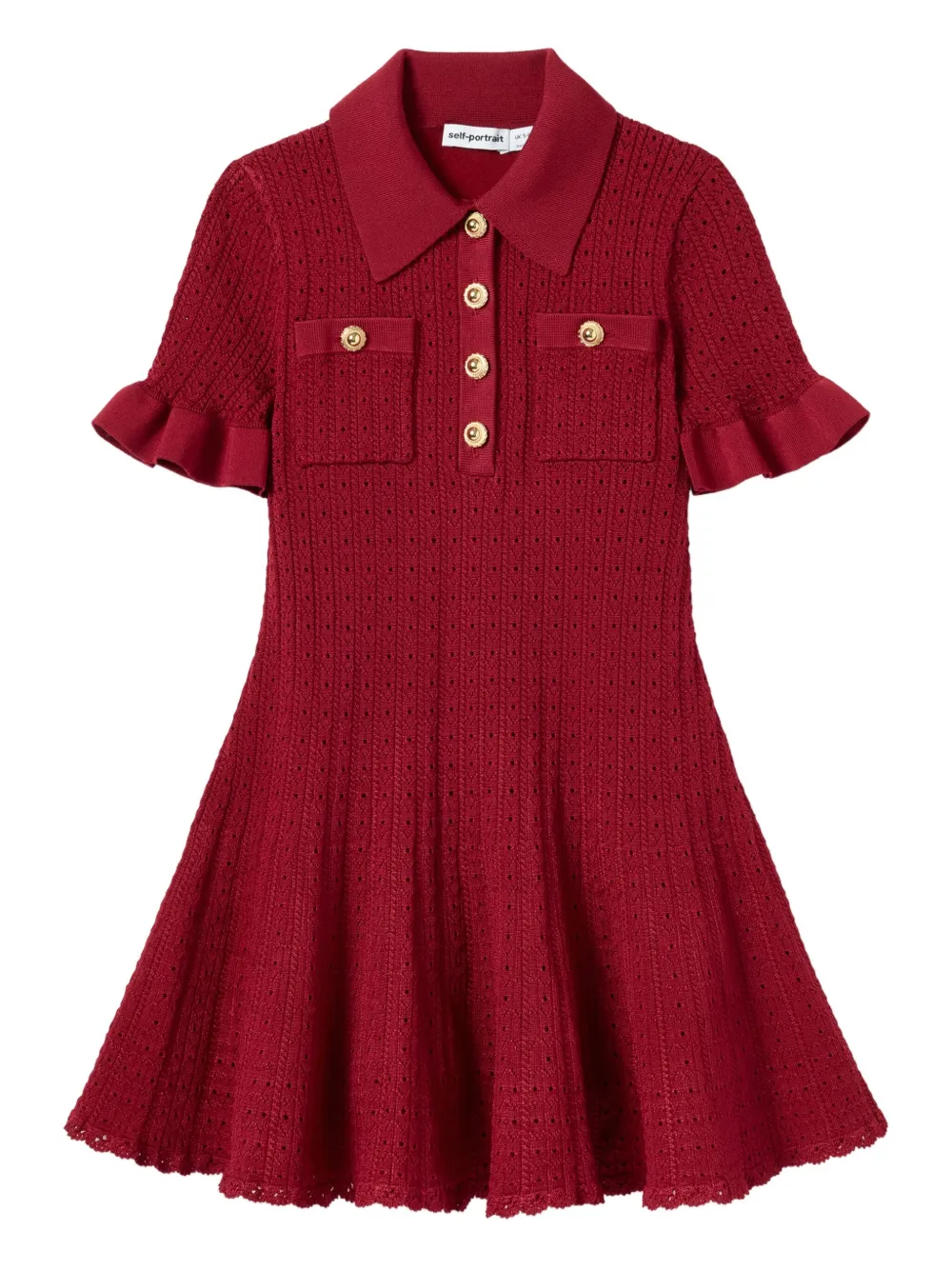 Self-Portrait Kids Button-down polojurk Rood