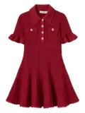 Self-Portrait Kids button-down polo dress - Red