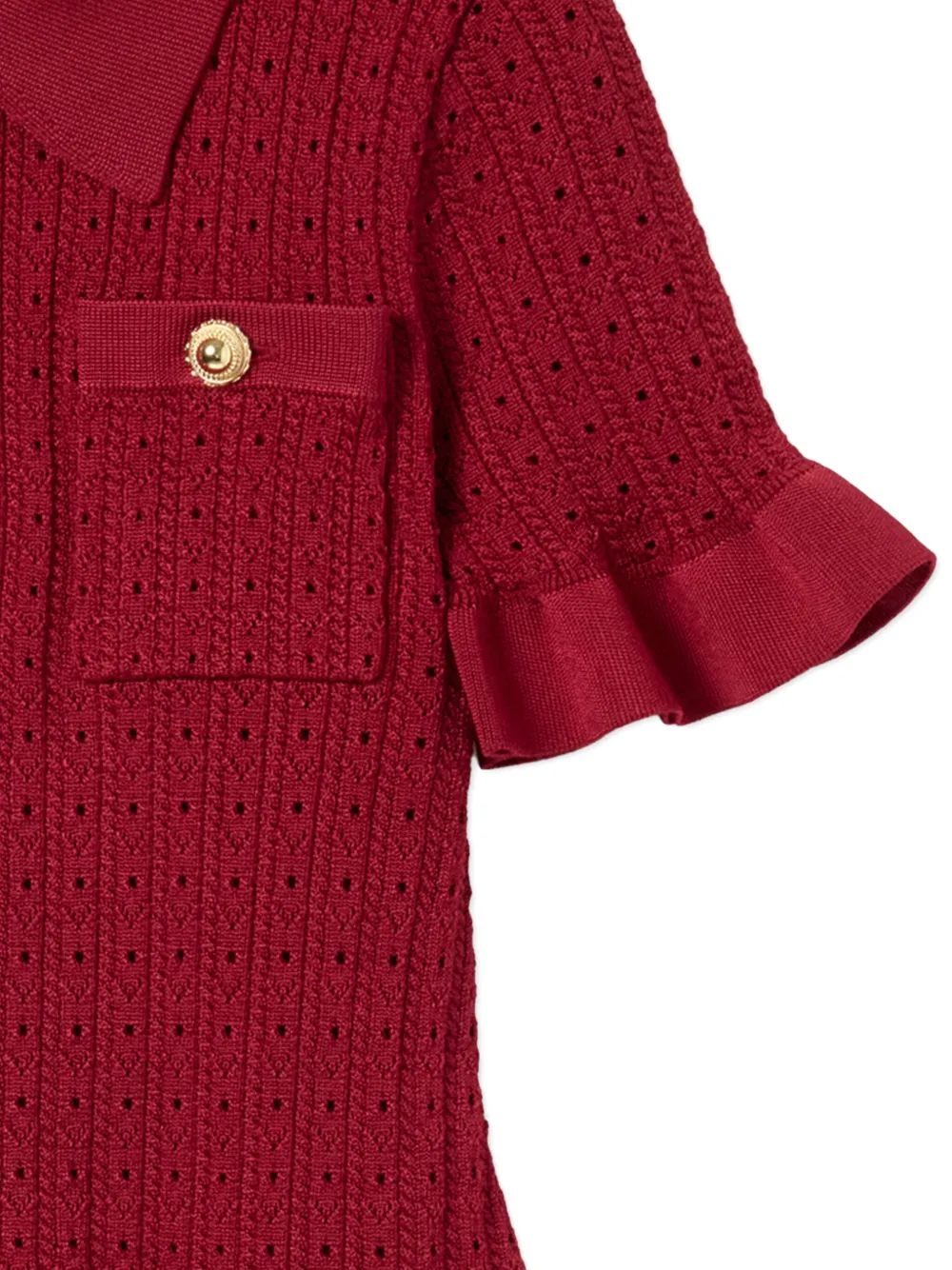Self-Portrait Kids Button-down polojurk Rood