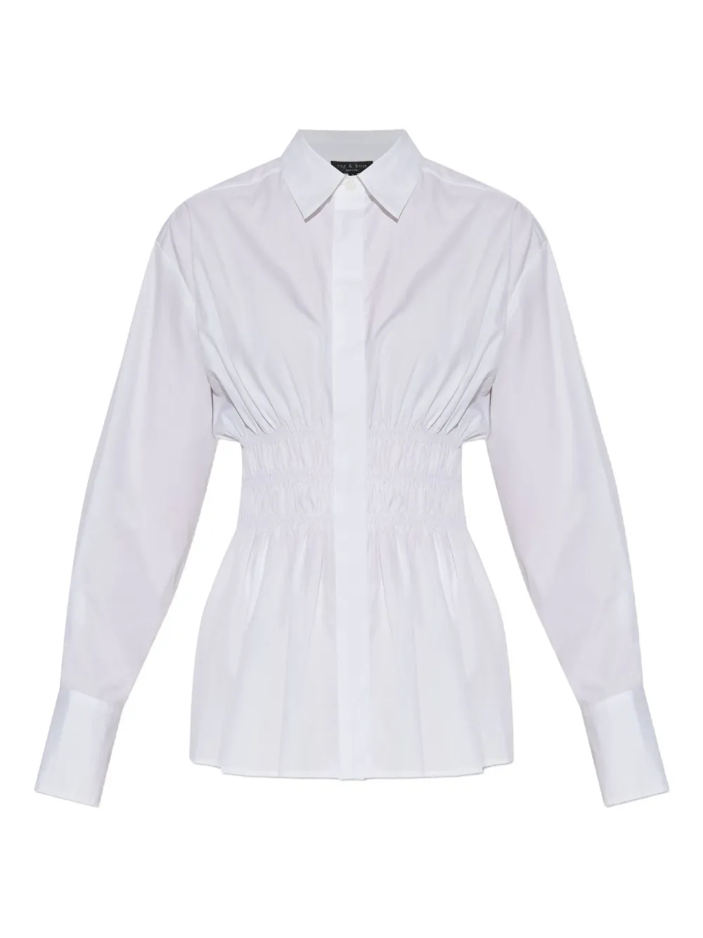 rag & bone chemise boutonnée à taille froncée | blanc | Image 1
