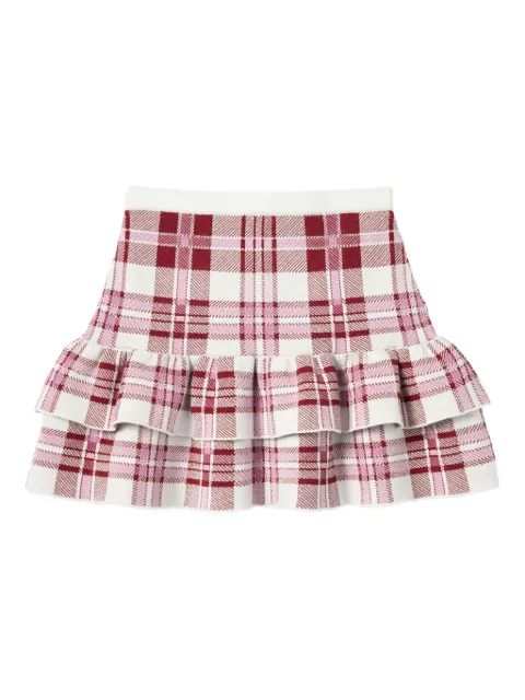 Self-Portrait Kids plaid ruffled skirt