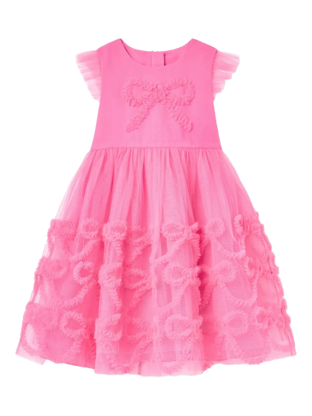 Self-Portrait Kids Tullen jurk met ruches Roze