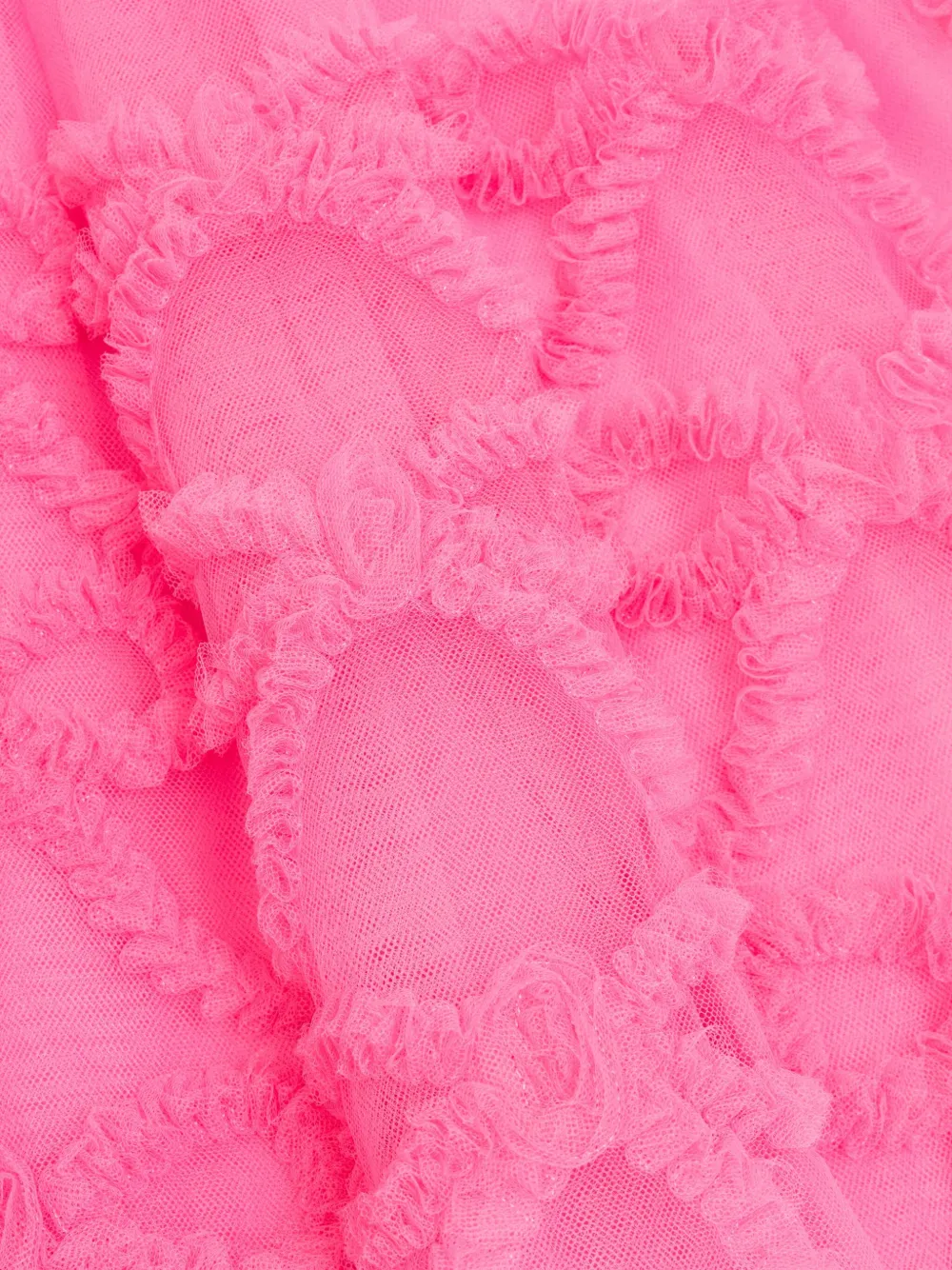 Self-Portrait Kids Tullen jurk met ruches Roze