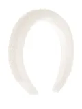 Self-Portrait Kids beaded lace headband - White