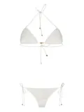 AMIRI crochet triangle bikini - White