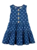 Self-Portrait Kids polka-dot tiered dress - Blue