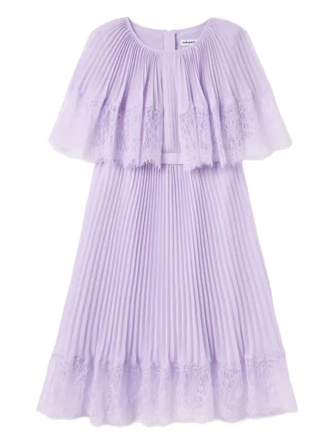 Self-Portrait Kids Vestido com acabamento de renda